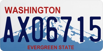 WA license plate AXO6715