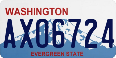 WA license plate AXO6724