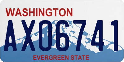 WA license plate AXO6741