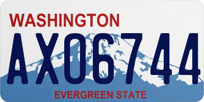 WA license plate AXO6744
