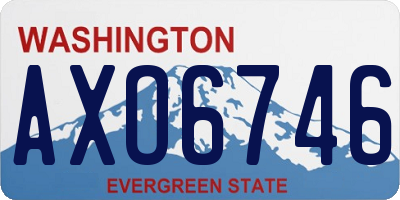 WA license plate AXO6746