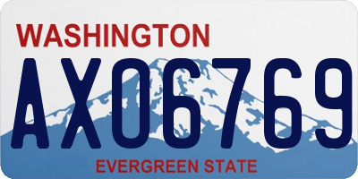 WA license plate AXO6769