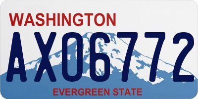 WA license plate AXO6772