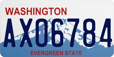 WA license plate AXO6784