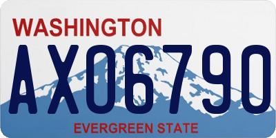 WA license plate AXO6790