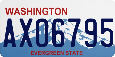 WA license plate AXO6795