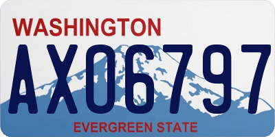 WA license plate AXO6797