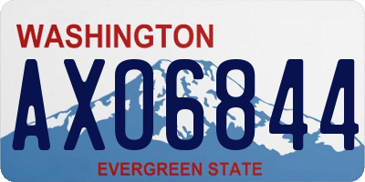 WA license plate AXO6844
