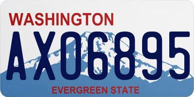 WA license plate AXO6895