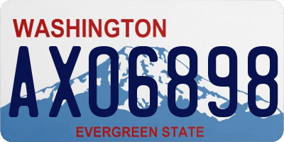 WA license plate AXO6898
