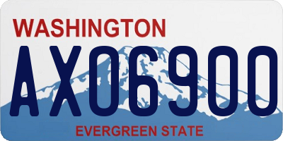 WA license plate AXO6900