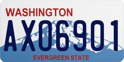 WA license plate AXO6901