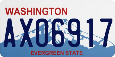 WA license plate AXO6917