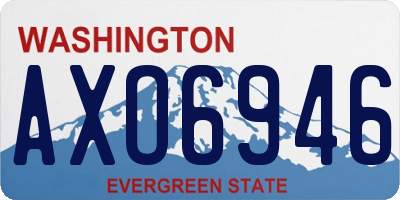 WA license plate AXO6946