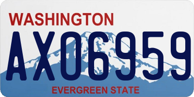WA license plate AXO6959