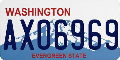 WA license plate AXO6969