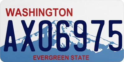 WA license plate AXO6975