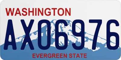 WA license plate AXO6976