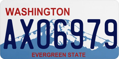 WA license plate AXO6979