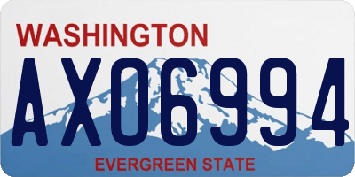 WA license plate AXO6994