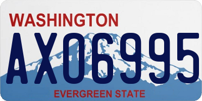 WA license plate AXO6995