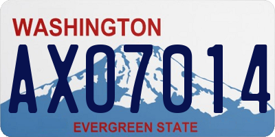 WA license plate AXO7014