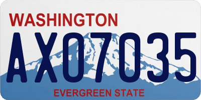 WA license plate AXO7035