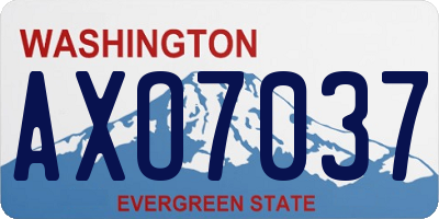 WA license plate AXO7037