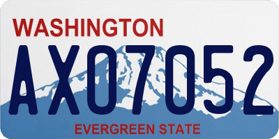 WA license plate AXO7052
