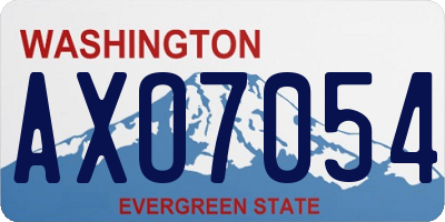 WA license plate AXO7054