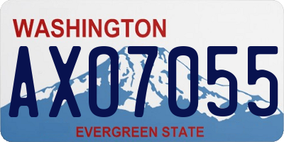 WA license plate AXO7055