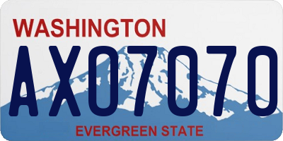 WA license plate AXO7070