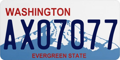 WA license plate AXO7077