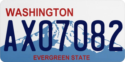 WA license plate AXO7082