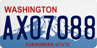 WA license plate AXO7088