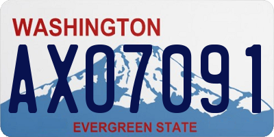 WA license plate AXO7091