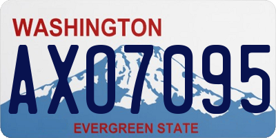 WA license plate AXO7095