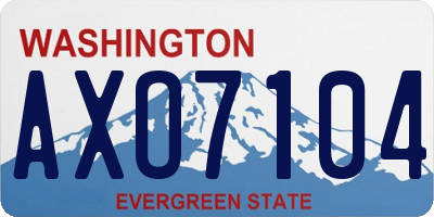 WA license plate AXO7104