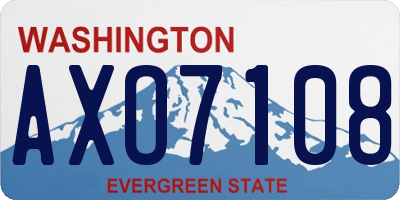 WA license plate AXO7108