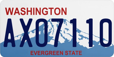 WA license plate AXO7110