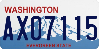 WA license plate AXO7115