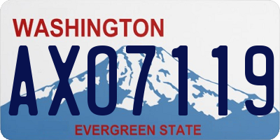 WA license plate AXO7119