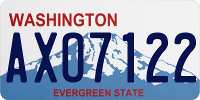 WA license plate AXO7122