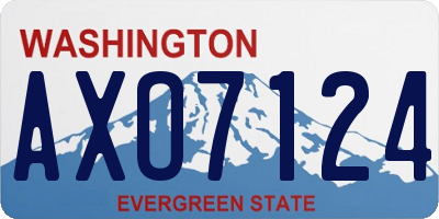 WA license plate AXO7124