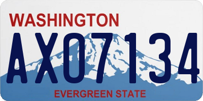 WA license plate AXO7134