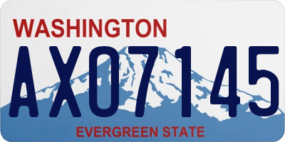WA license plate AXO7145