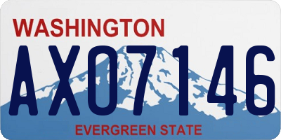 WA license plate AXO7146