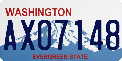 WA license plate AXO7148