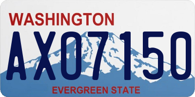 WA license plate AXO7150