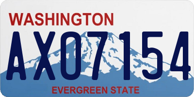 WA license plate AXO7154